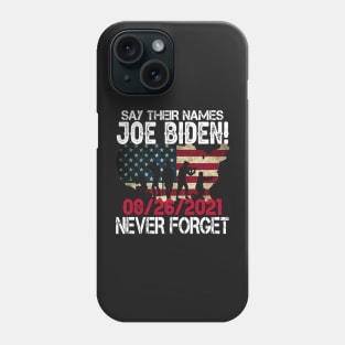 Say Their Names Joe Names Of Fallen Soldiers 13 Heroes Vintage Phone Case