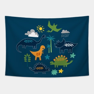 Dinosaur Land - cute Dino pattern Tapestry