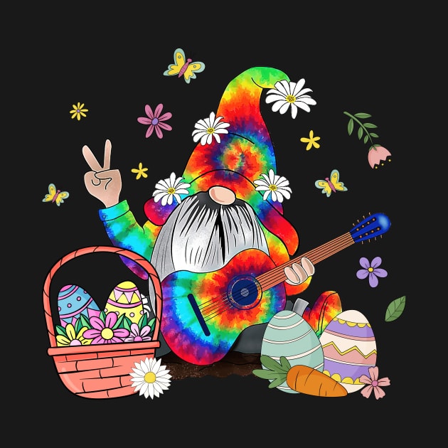 Egg Bunny Easter Tie Dye Gnome by inksplashcreations