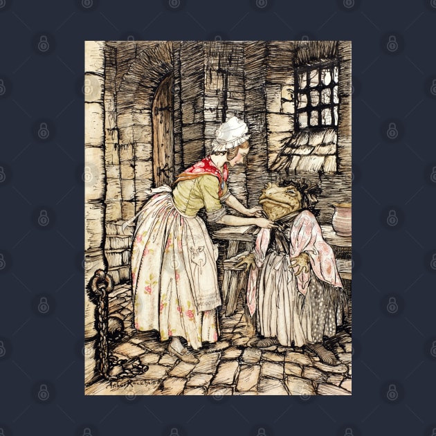 Mr. Toad Escapes - The Wind in the Willows - Arthur Rackham by forgottenbeauty