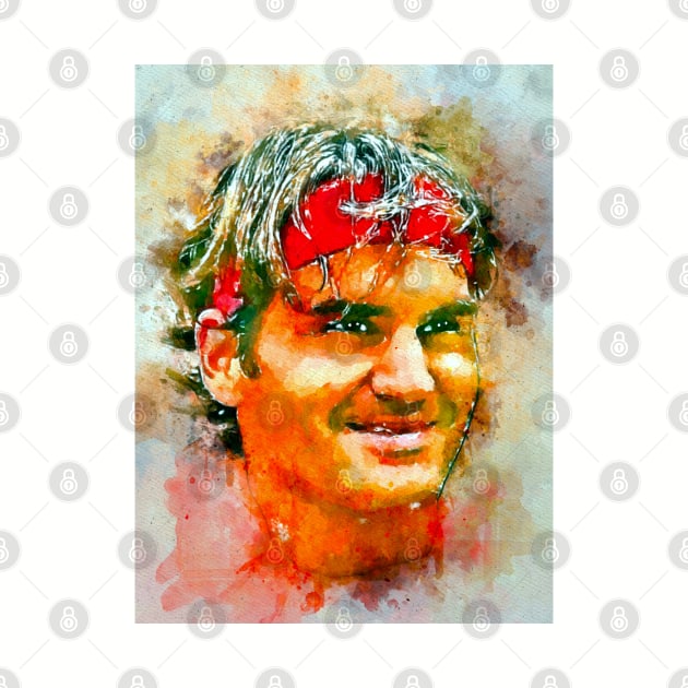 Watercolor Federer by danieljanda