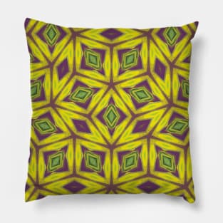 Yellow and Purple Star Pattern - WelshDesignsTP004 Pillow
