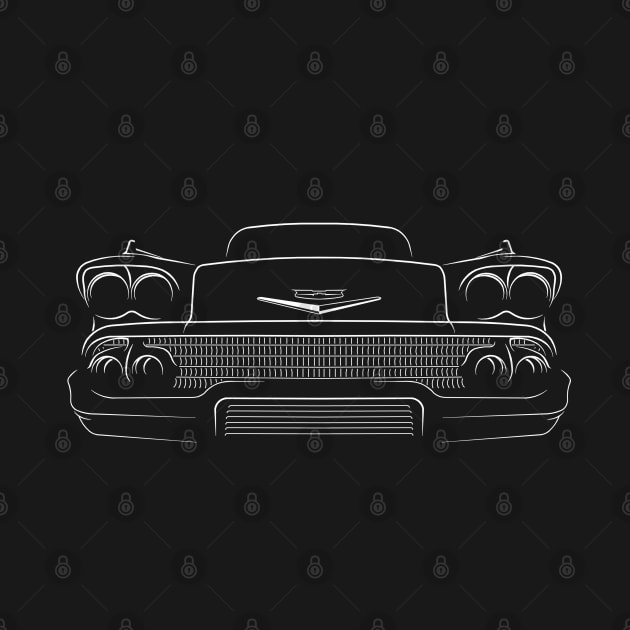 1958 Chevy Impala - front stencil, white by mal_photography