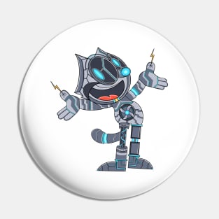 mecha cyborg felix the cat Pin