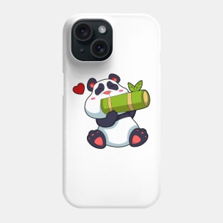 Panda with Bamboo & Heart Phone Case