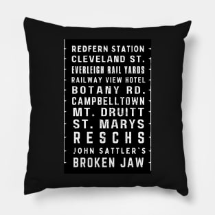 JOHN SATTLER - SYDNEY BUS DESTINATION ROLL Pillow