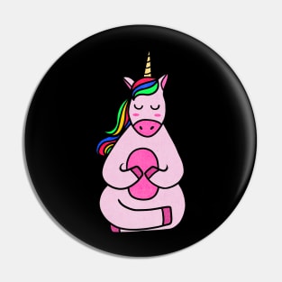 Cute Yoga Unicorn Meditating Pin