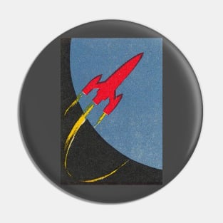 Vintage Soviet Spaceship Illustration //// Minimal Graphic Design Pin