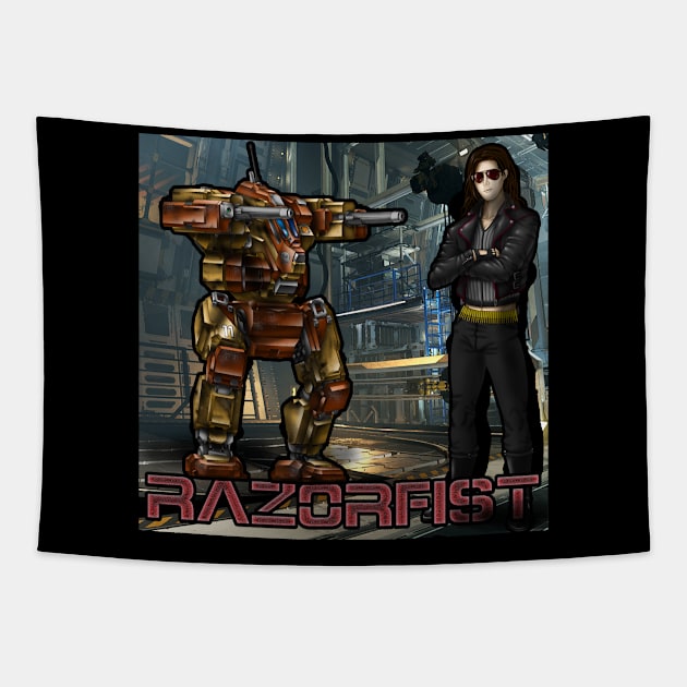 Razorfist and his Blackjack Tapestry by Oswald's Oddities