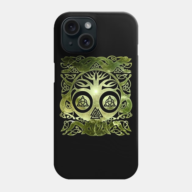 Tree of life - Yggdrasil  and celtic animals Phone Case by Nartissima