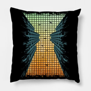 Retro City Sky Pillow