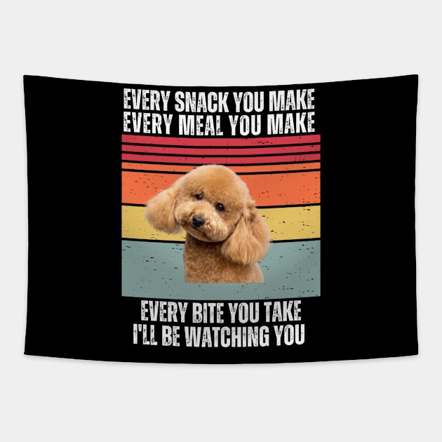 Every Snack You Make, Every Meal You Make, Every Bite You Take, I'll be Watching You Tapestry by Hashed Art