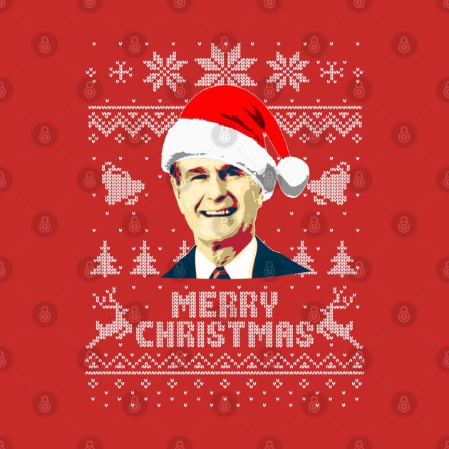 George H W Bush Merry Christmas by Nerd_art