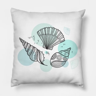 Shells in ethnic Boho style Pillow