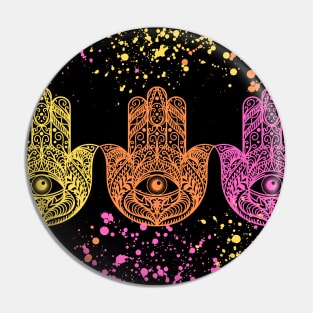 Trippy Hamsa Pin