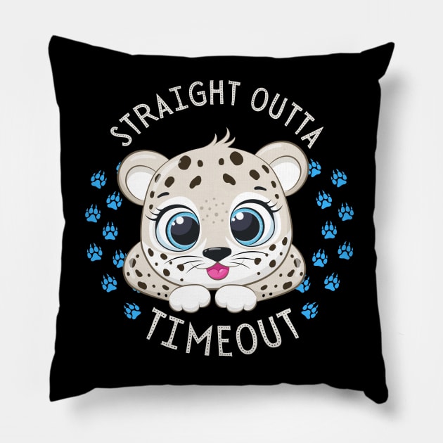 Straight Outta Timeout Cute and Smart Cookie Sweet little tiger in a hat cute baby outfit Pillow by BoogieCreates