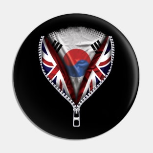 South Korean Flag  South Korea Flag zipped British Flag - Gift for South Korean From South Korea Pin