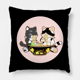 Ramen Cat Anime Kawaii Japanese Gift Kitty Kitten Pillow