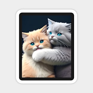 Adorable Kittens - Modern Digital Art Magnet