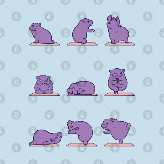 Baby Hippo Yoga by huebucket