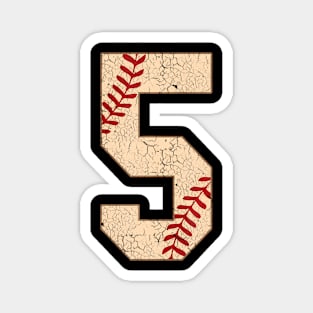 Baseball Number 5 Softball  For Baseball Players Magnet