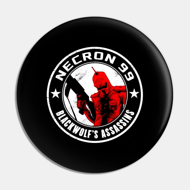 Necron 99 (Black Print) Pin by Nerdology