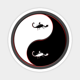 yin yang balance harmony design eastern philosophy scorpio Magnet