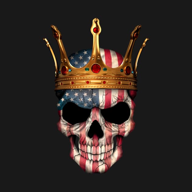 American Flag Skull with Crown by jeffbartels