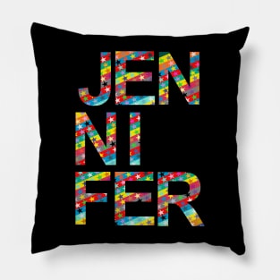 Jennifer, name, typography Pillow