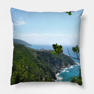 Enjoying the Italian Coastline Pillow