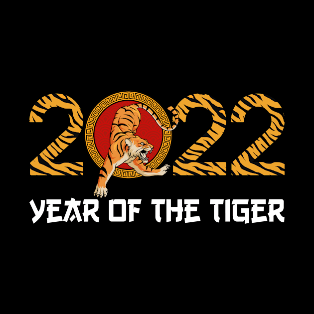 2022 Year Of The Tiger Happy New Year Chinese Lunar by elillaa