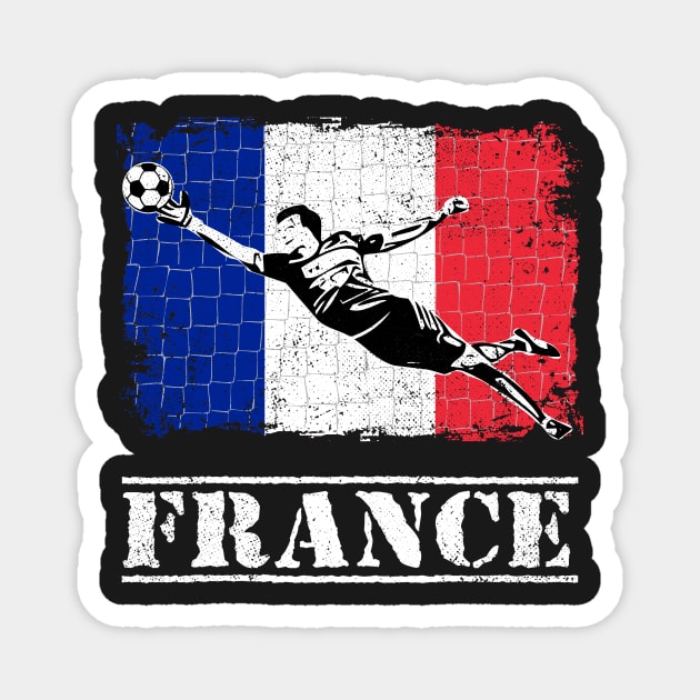 France Soccer Goalie Goal Keeper Shirt Magnet by zeno27
