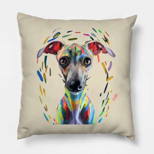 Italian Greyhound Sighthound Painting Poster Art Pillow