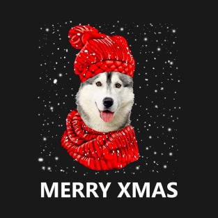 Husky Merry Xmas T-Shirt