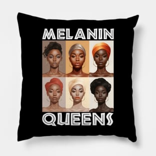 Melanin Queens Afrocentric Women Pillow