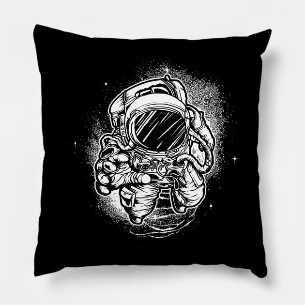 SpaceMan Pillow by tdK