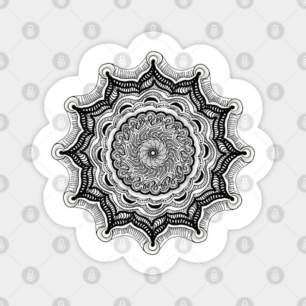 Mandala #15. Rock Pools mandala. Magnet by wiccked