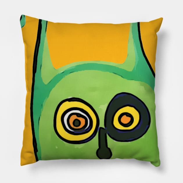 Greenie Meanie Pillow by L'Appel du Vide Designs by Danielle Canonico