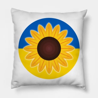 Sunflower For Ukraine - Ukraine Flag - Sunflower Seeds Pillow