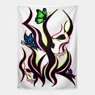 Neon Skulls Tapestry