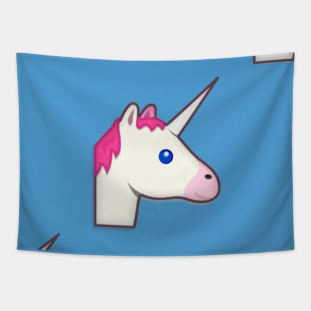 unicorn emoji Tapestry by gossiprag