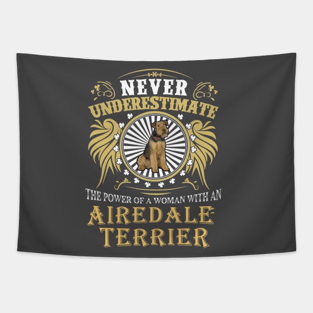 AIREDALE TERRIER TSHIRT Tapestry by bienvaem