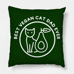 Best vegan cat dad ever Pillow