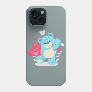 Bear With Heart Valentines Day Phone Case