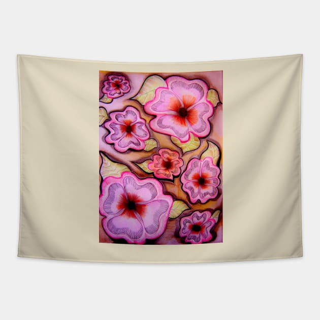 DECO PANSIES  House of Harlequin Tapestry by jacquline8689