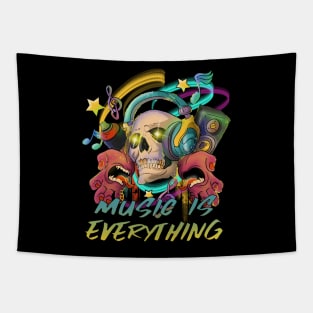 Music is everything Dj Skull Tapestry