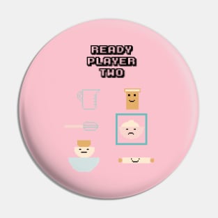 Ready Player Retro Gamer (Black) Pink Pin