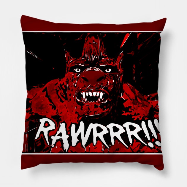 Rawrrr - Werewolf Pillow by ChrisOConnell