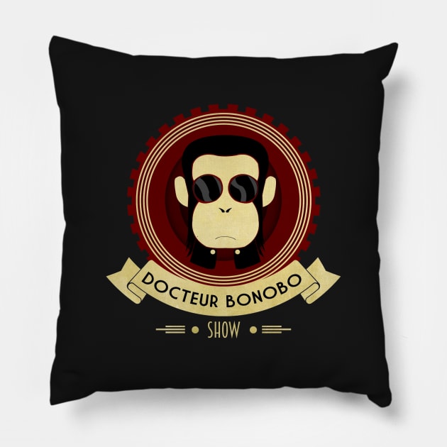 Docteur Bonobo Logo Merchs Pillow by DoubleDu