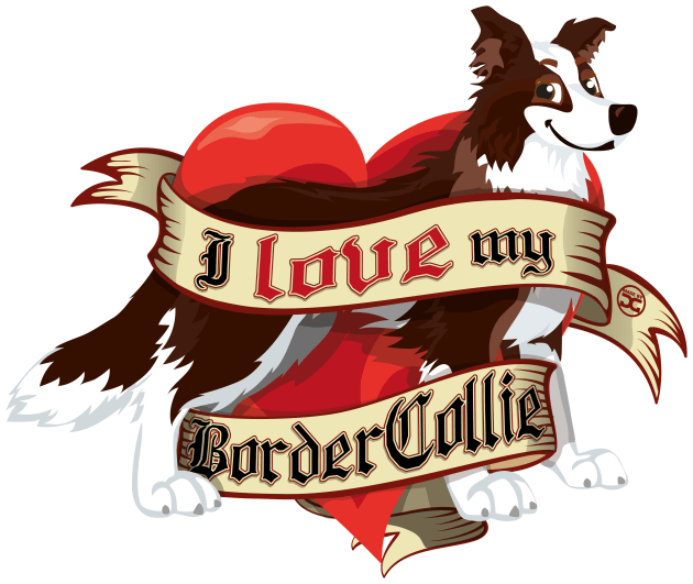 I Love My Border Collie - Dark Brown Kids T-Shirt by DoggyGraphics